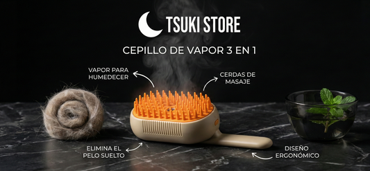 Tsuki Steam™ - Cepillo de Vapor 3 en 1